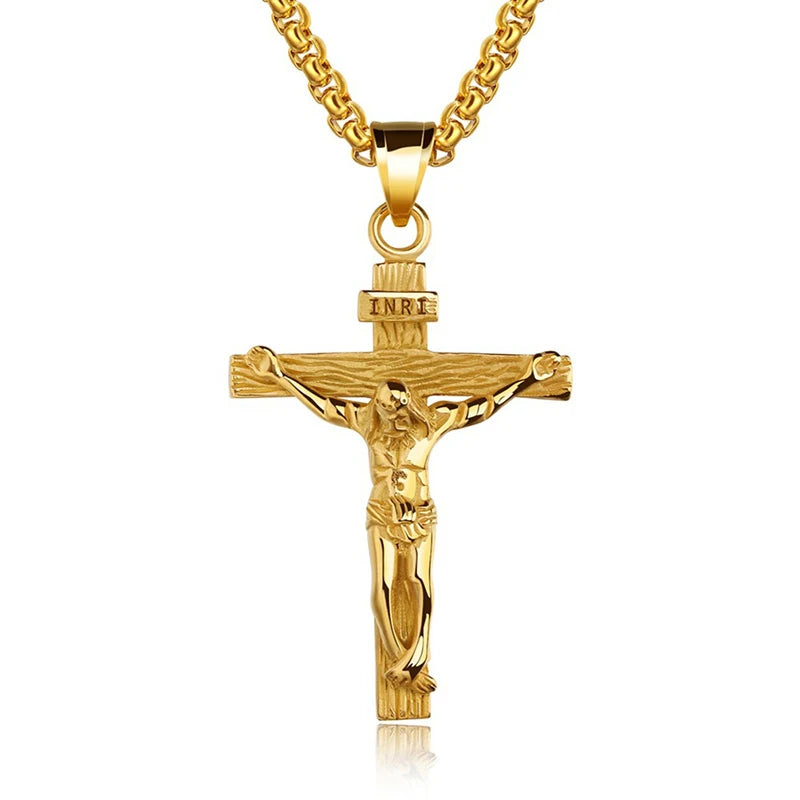 Jesus Cross Necklace – Stainless Steel