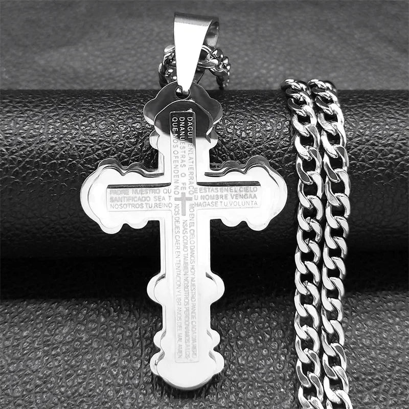 Jesus Cross Necklace – Stainless Steel