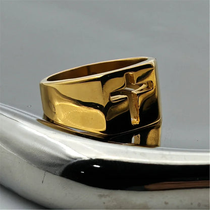 Jesus Cross Ring – Stainless Steel