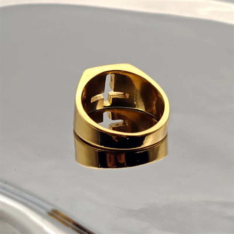 Jesus Cross Ring – Stainless Steel