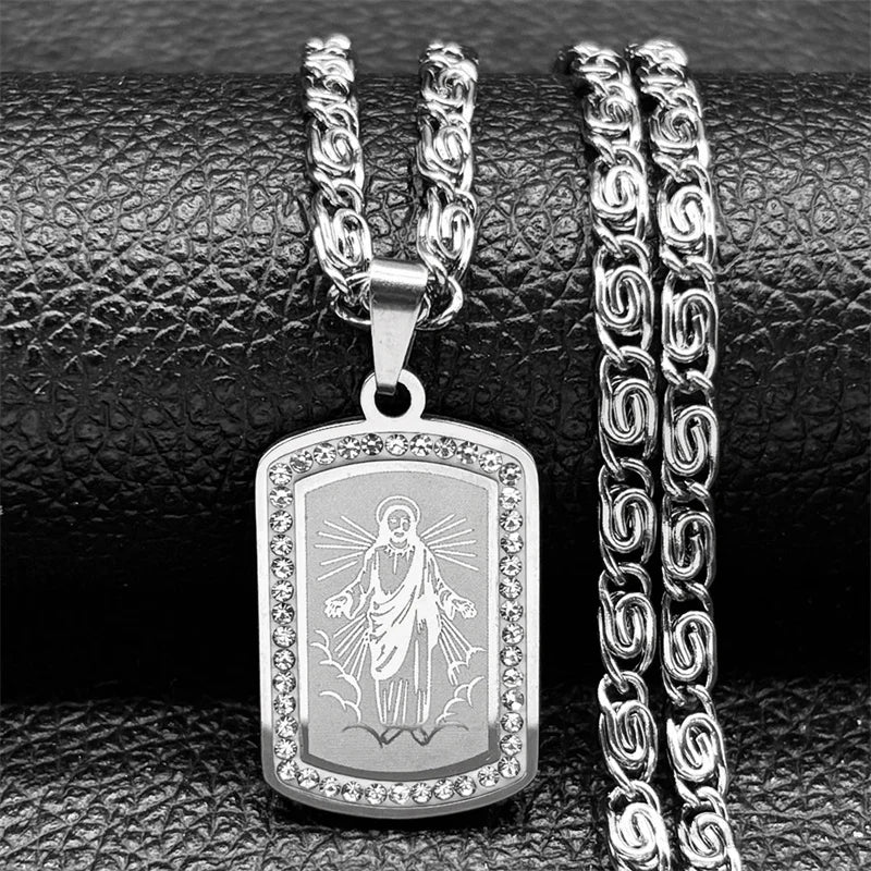 Christ Jesus Medal Necklace – Stainless Steel