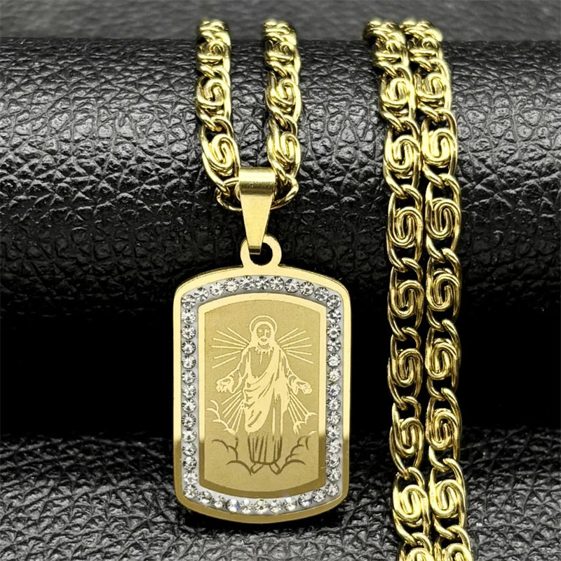 Christ Jesus Medal Necklace – Stainless Steel