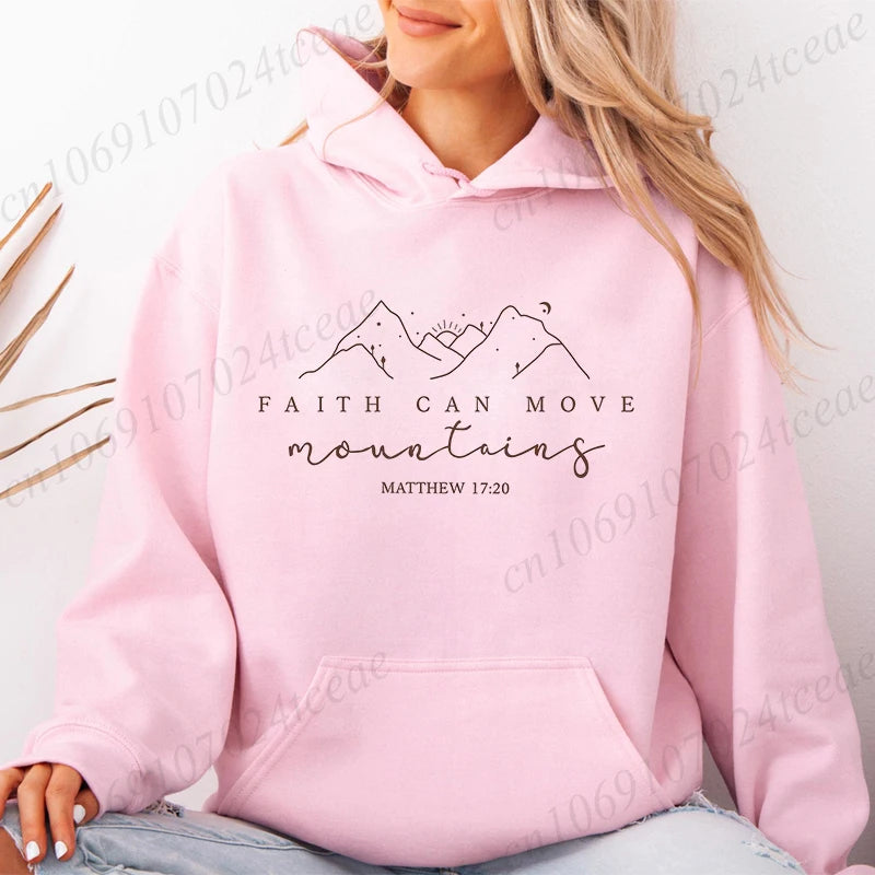 Faith Moves Mountains Hoodie – Women’s Pullover