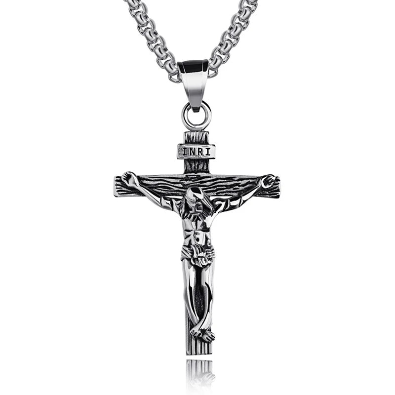 Jesus Cross Necklace – Stainless Steel