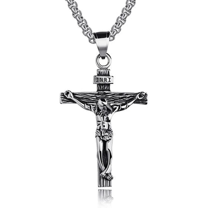 Jesus Cross Necklace – Stainless Steel