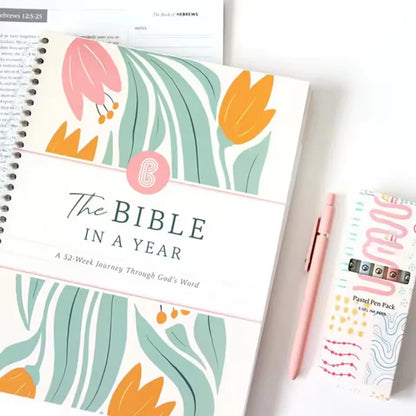 Bible in A Year: A 52-Week Study Through God's Word Christian Scripture Devotional Book