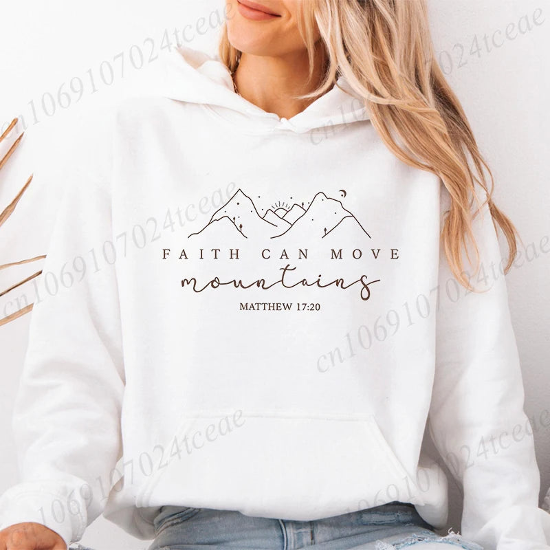 Faith Moves Mountains Hoodie – Women’s Pullover