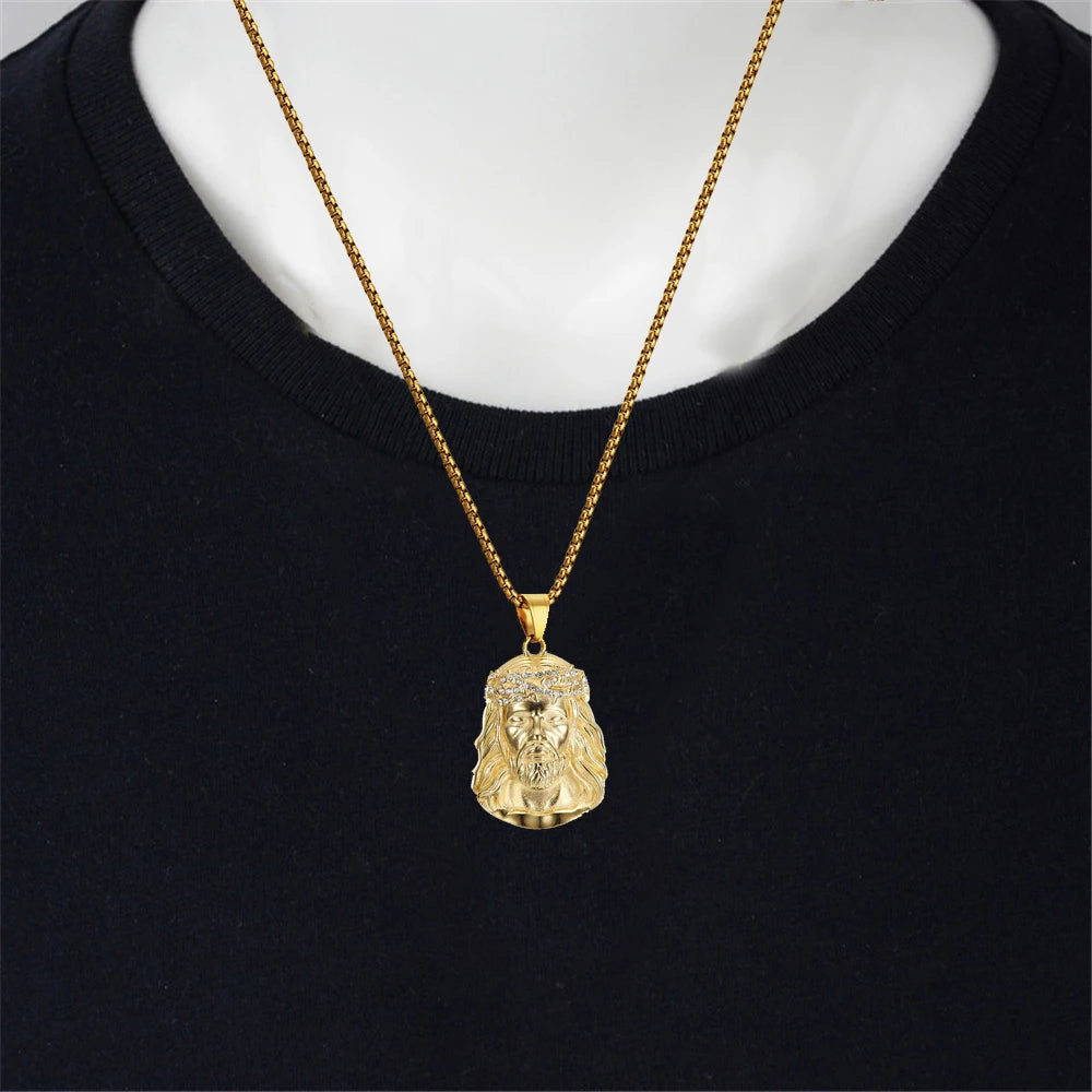 Christ Jesus Pendant – Gold Necklace