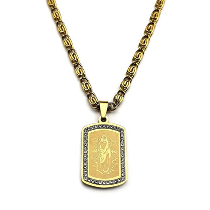 Christ Jesus Medal Necklace – Stainless Steel