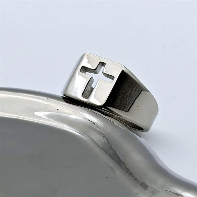 Jesus Cross Ring – Stainless Steel