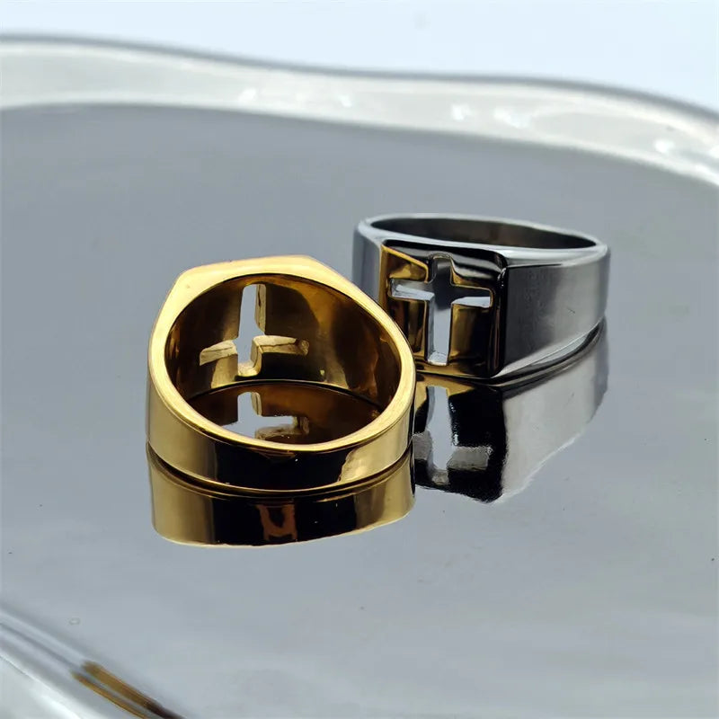 Jesus Cross Ring – Stainless Steel