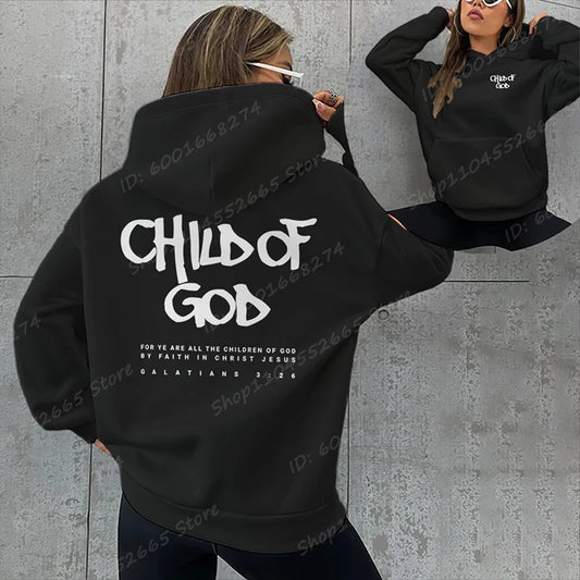 God Child Hoodie – Letter Print Sweatshirt