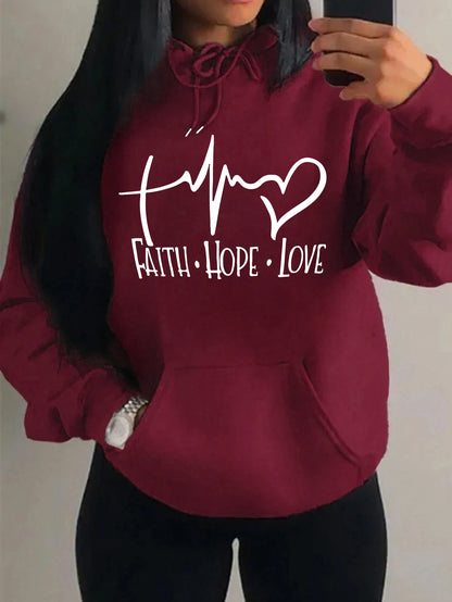 Faith Hope Love Hoodie – Women’s Pullover
