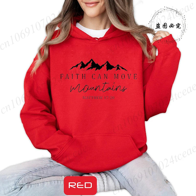Faith Moves Mountains Hoodie – Women’s Pullover