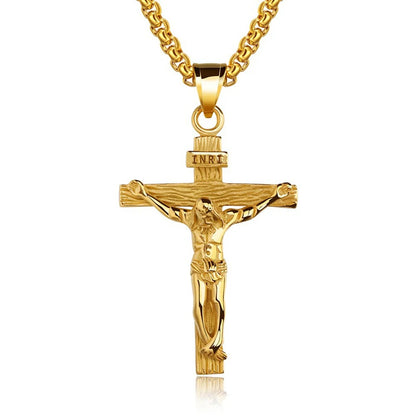 Jesus Cross Necklace – Stainless Steel