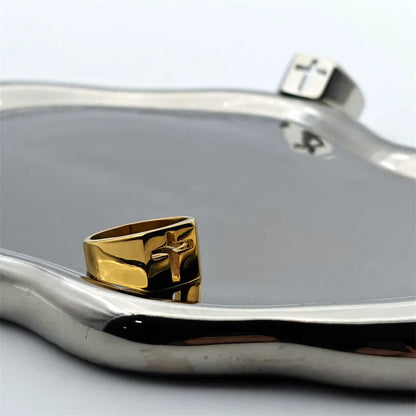 Jesus Cross Ring – Stainless Steel