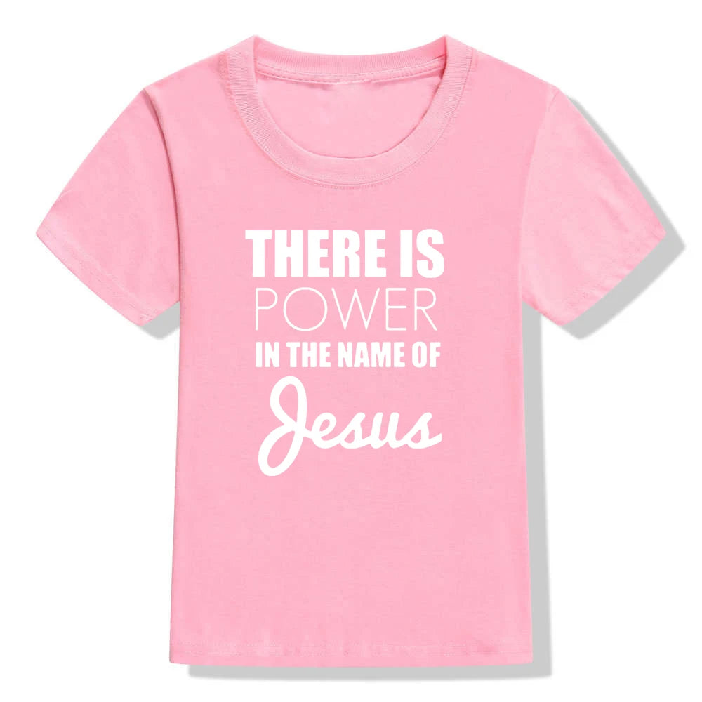 Power In His Name kids tee