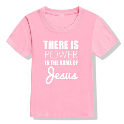 Power In His Name kids tee