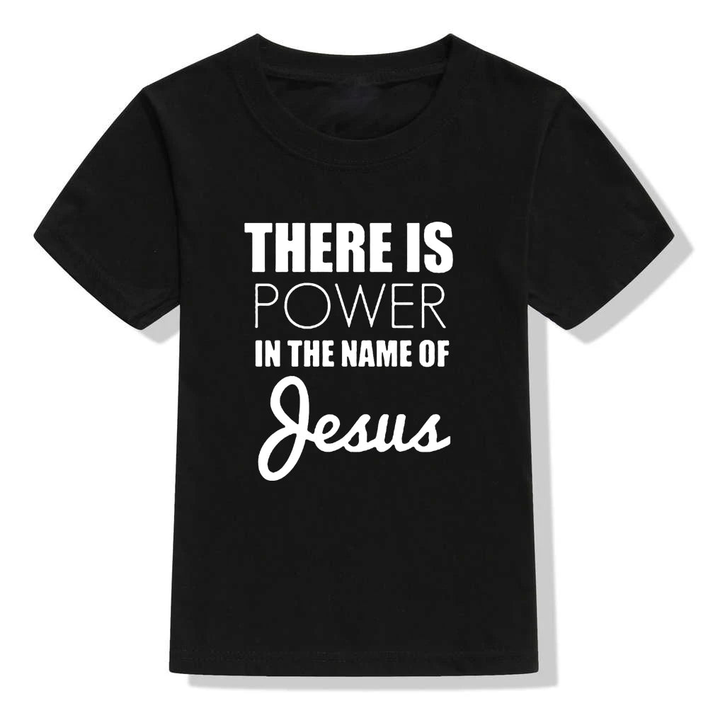 Power In His Name kids tee