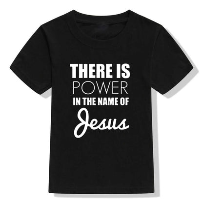 Power In His Name kids tee