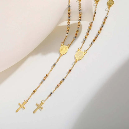 St. Benedict Rosary Necklace – Stainless Steel