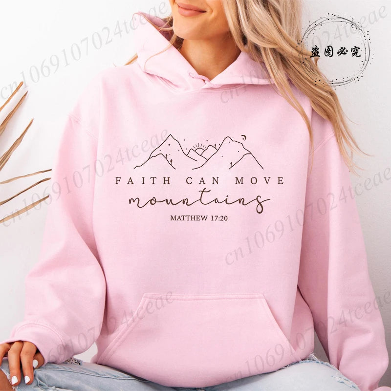 Faith Moves Mountains Hoodie – Women’s Pullover