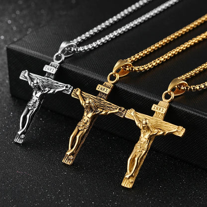 Jesus Cross Necklace – Stainless Steel