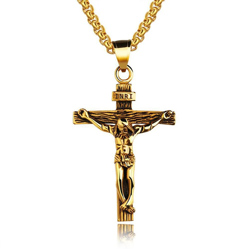 Jesus Cross Necklace – Stainless Steel