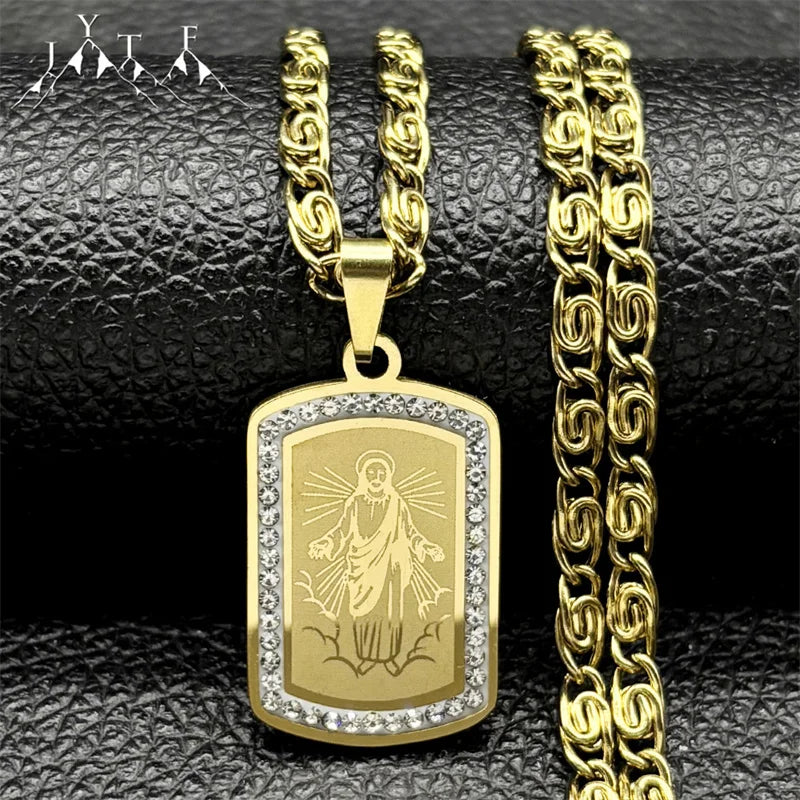 Christ Jesus Medal Necklace – Stainless Steel