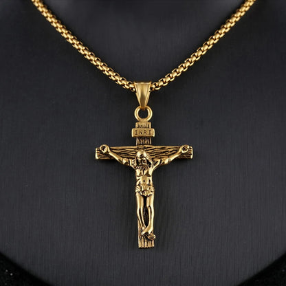 Jesus Cross Necklace – Stainless Steel