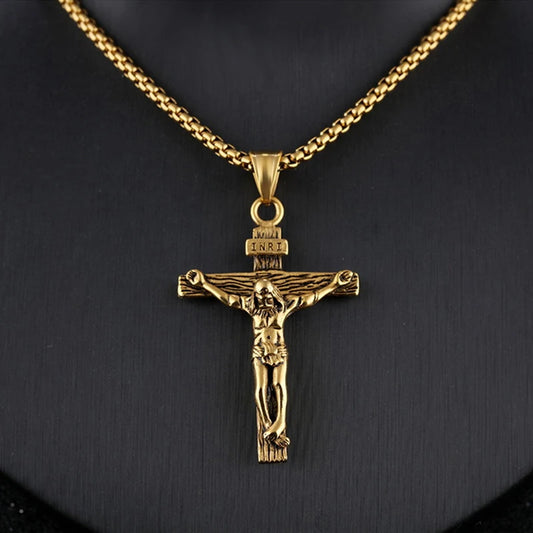 Jesus Cross Necklace – Stainless Steel