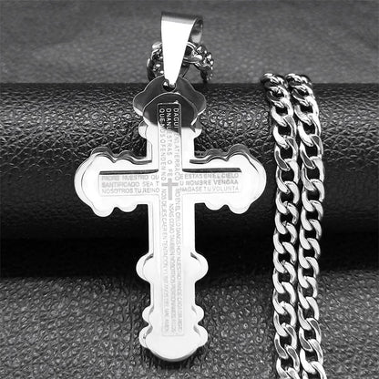 Jesus Cross Necklace – Stainless Steel