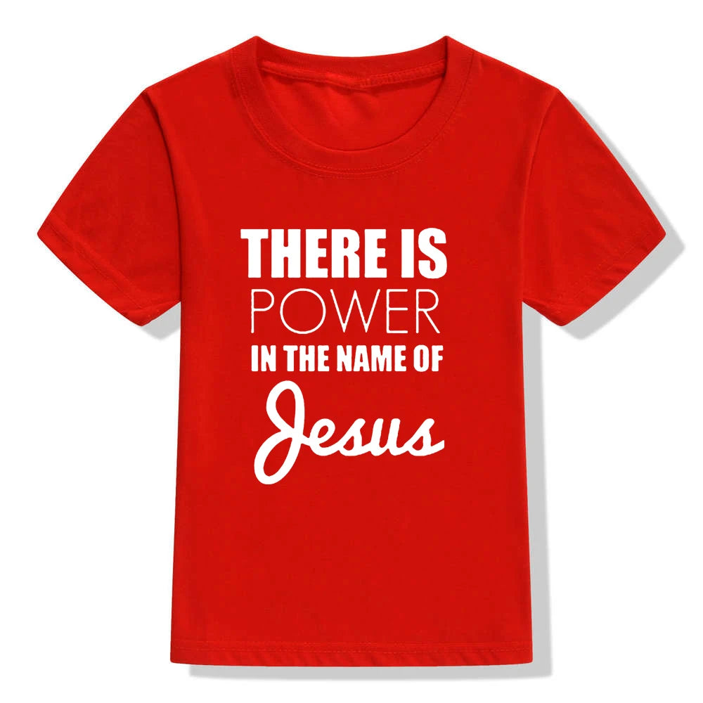 Power In His Name kids tee
